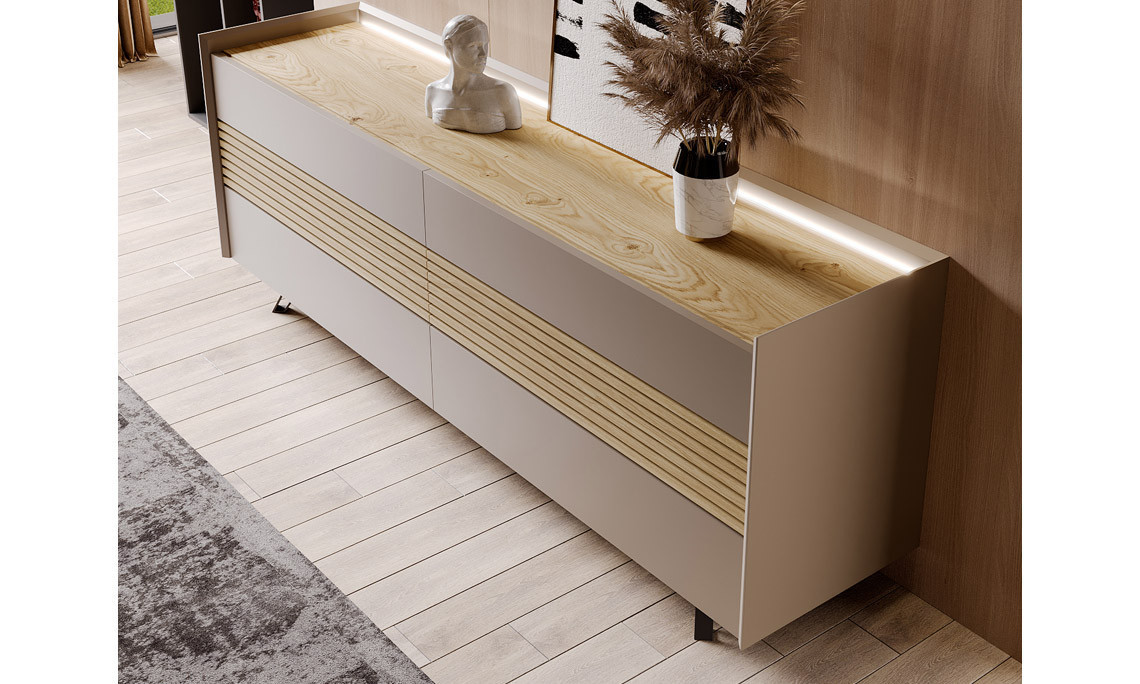 Passion - Enfilade 2 portes coplanaires avec éclairage LED  