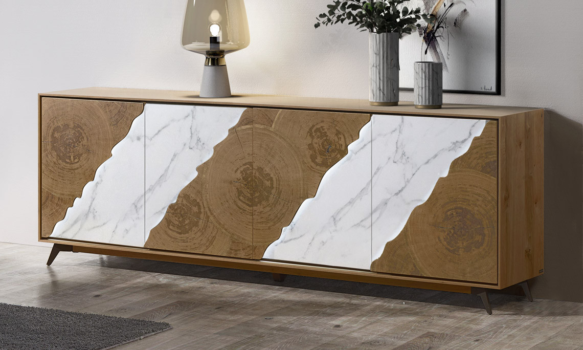 Florida - Enfilade 4 portes avec éclairage LED  