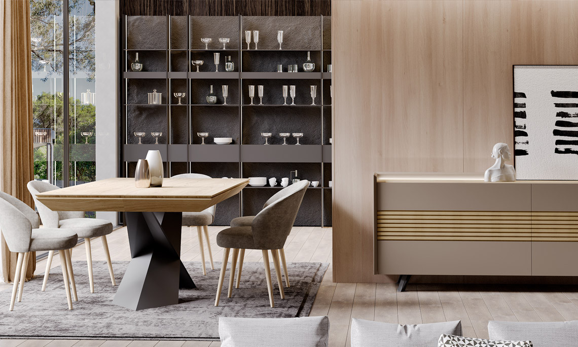 Passion - Enfilade 2 portes coplanaires avec éclairage LED  